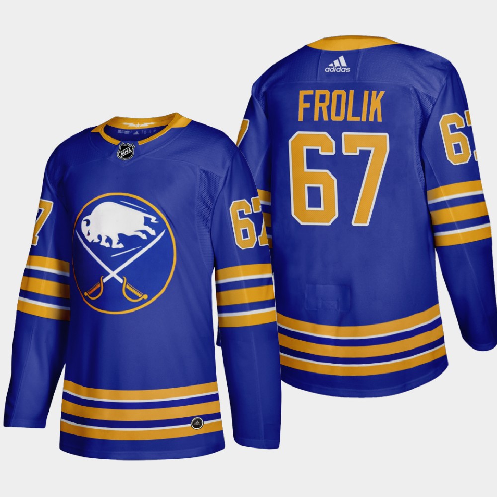 Buffalo Sabres 67 Michael Frolik Men Adidas 2020 Home Authentic Player Stitched NHL Jersey Royal Blue